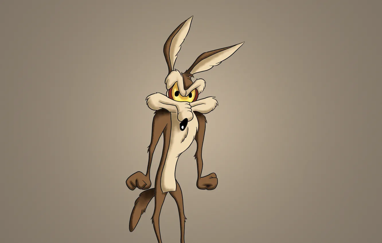 Photo wallpaper minimalism, head, light background, Looney Tunes, Wile E. Coyote, Looney Tunes, Funny ringtones, Wile E. …