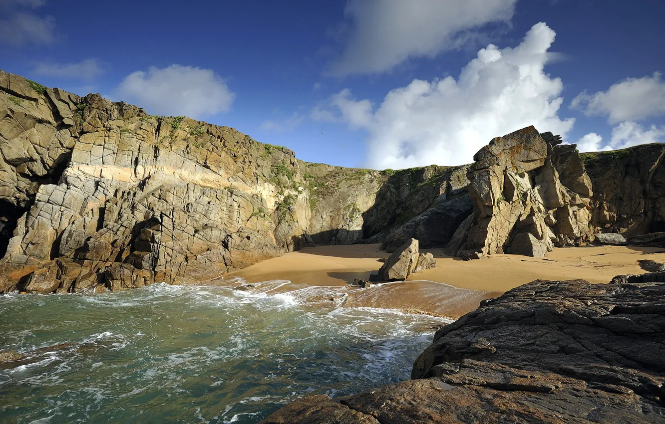 Photo wallpaper sea, summer, landscape, nature, rocks