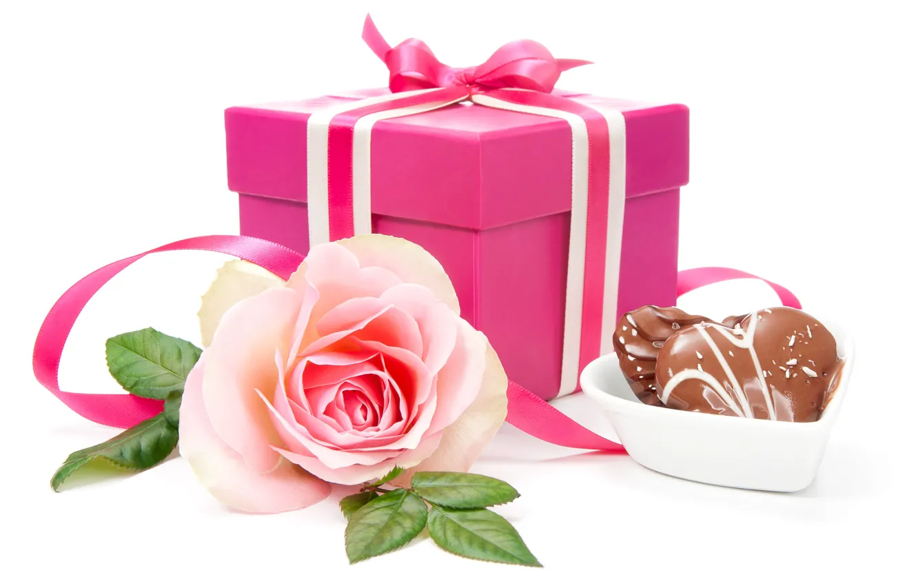 Photo wallpaper gift, roses, candy, Anya Ivanova