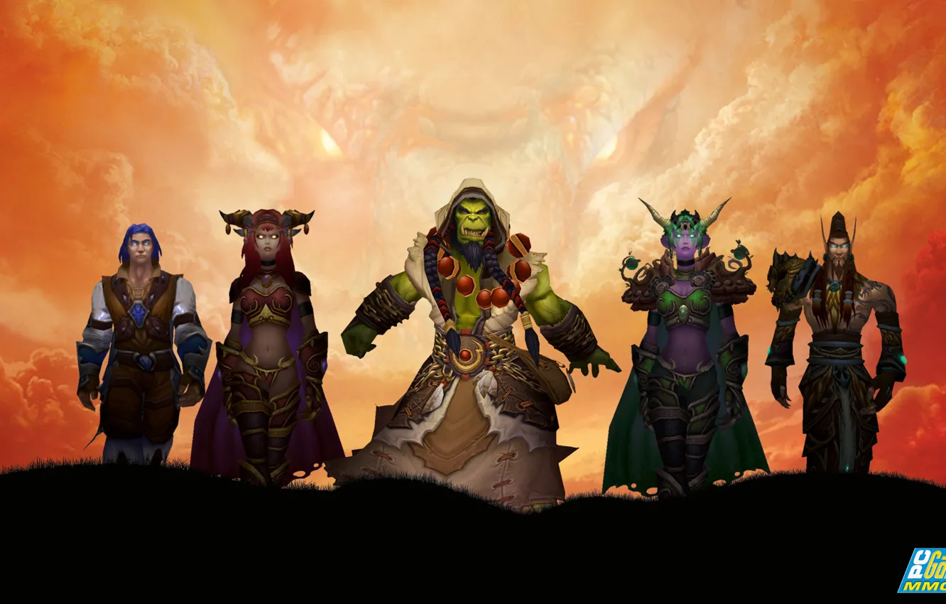 Photo wallpaper Orc, wow, cataclysm, shaman, Thrall, ork, Thrall, the dragon aspects