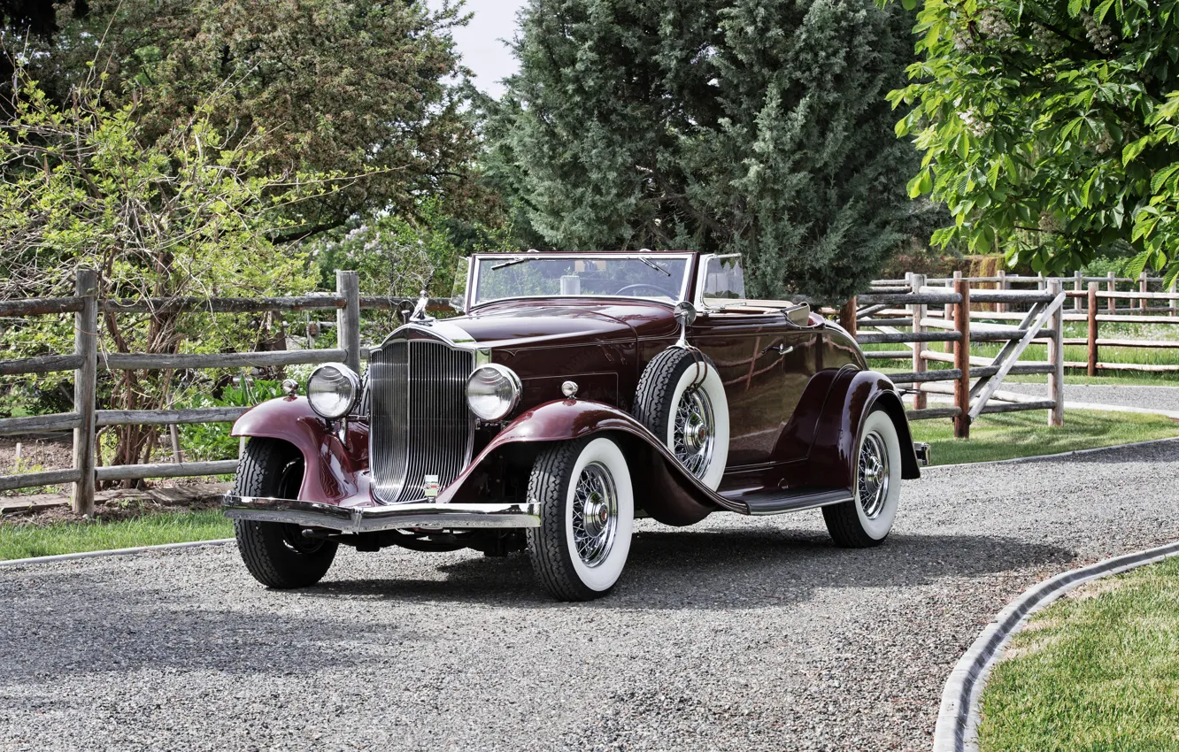 Photo wallpaper Roadster, Roadster, 1932, Packard, Packard