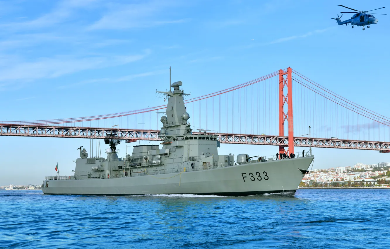 Photo wallpaper frigate, Portuguese Navy, NRP Bartolomeu Dias