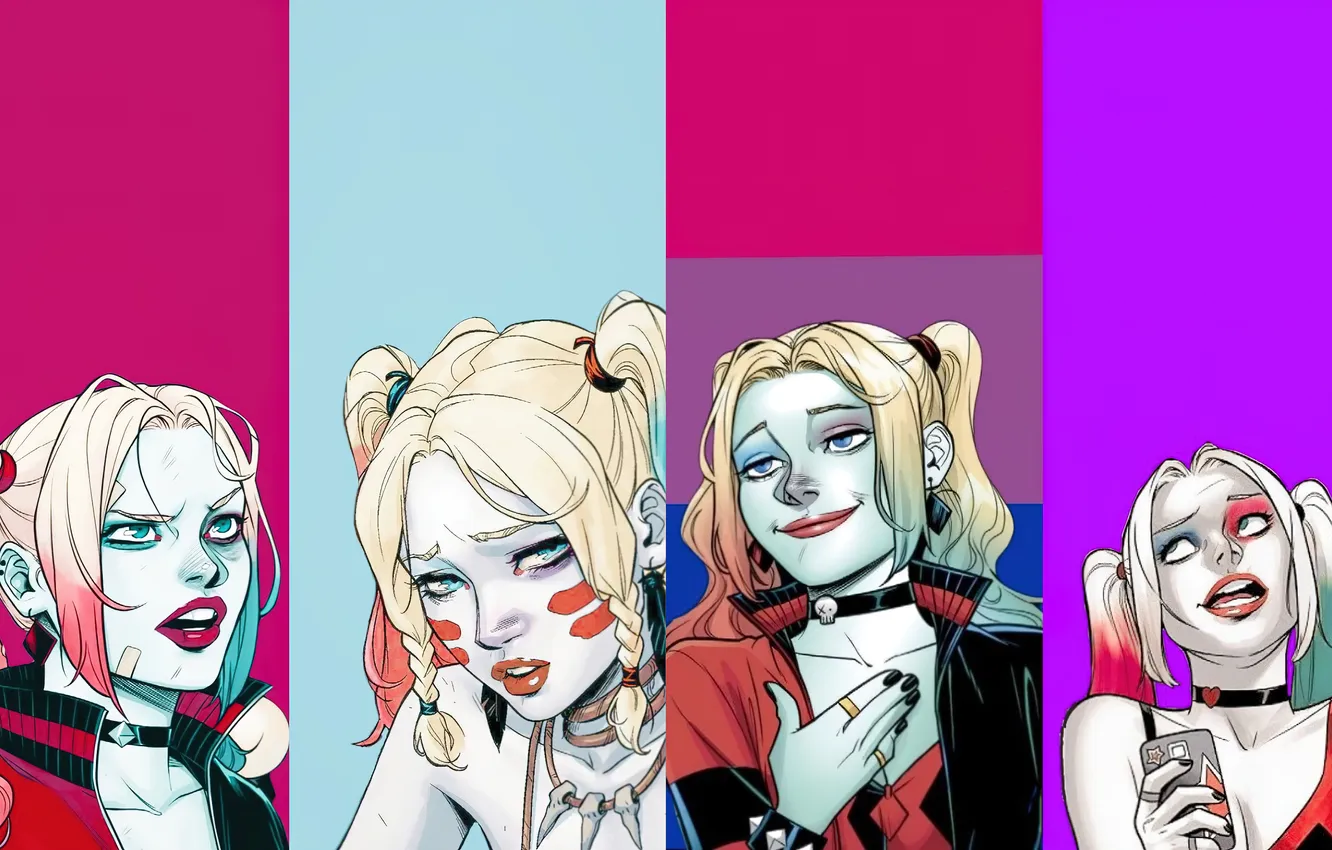 Photo wallpaper girl, style, Harley Qiunn, DC, AI Art