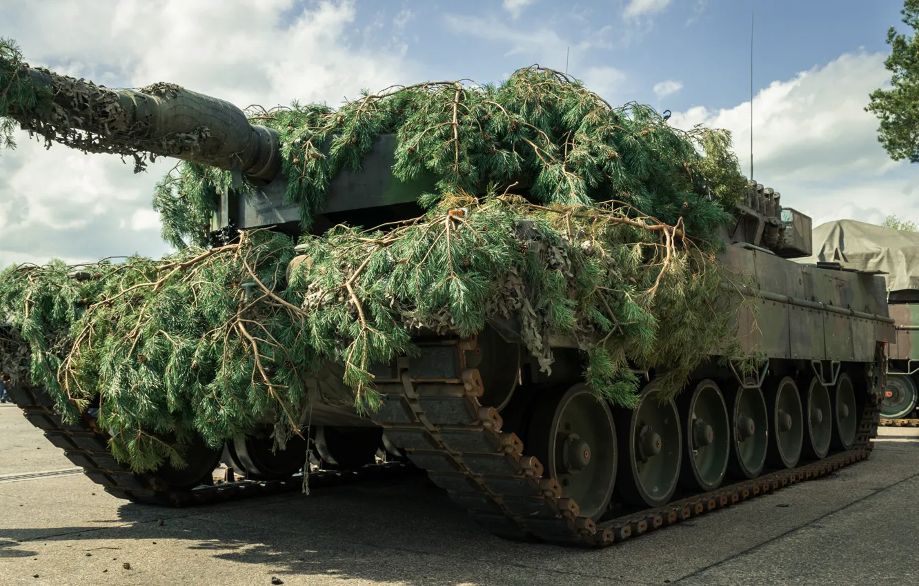 Photo wallpaper tank, combat, Leopard 2, "Leopard 2"