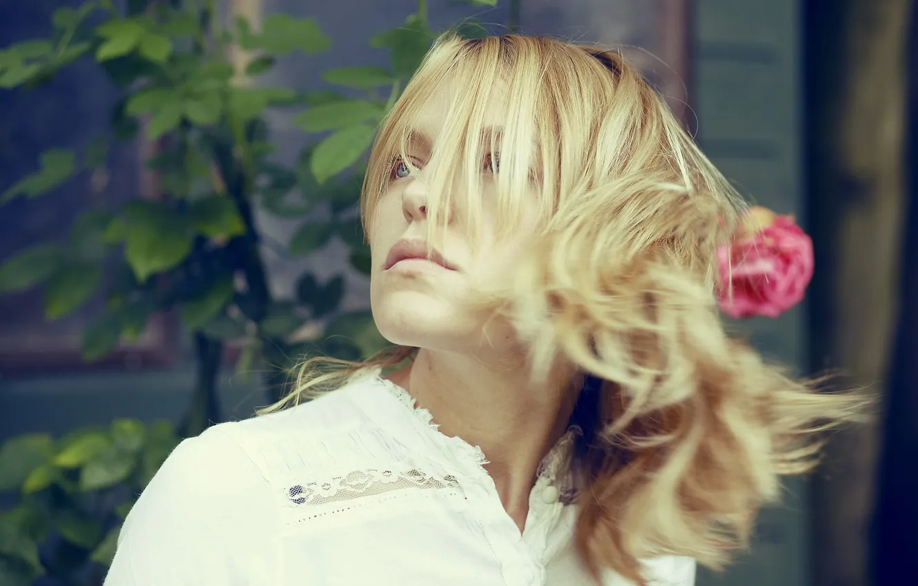 Photo wallpaper girl, background, mood, portrait