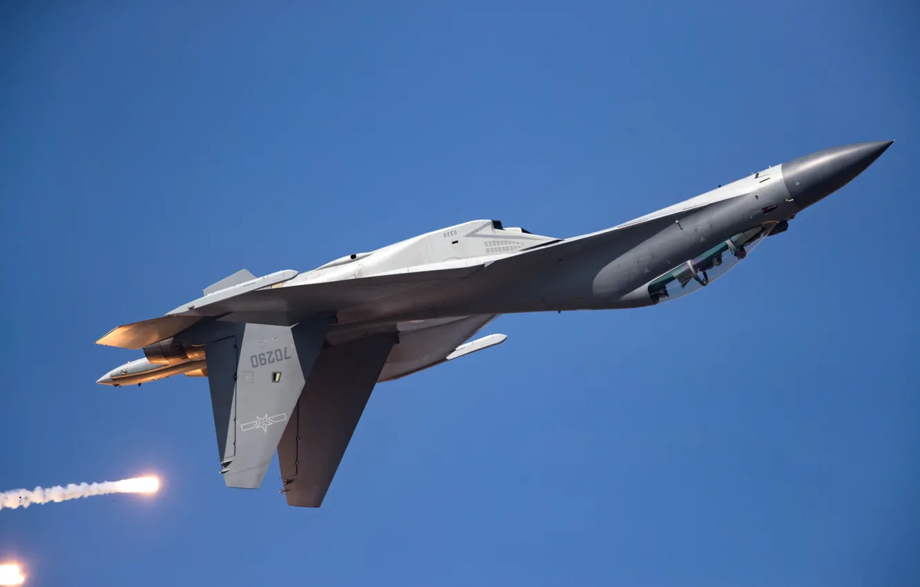 Photo wallpaper fighter, lights, pilot, LTC, Cockpit, AIR FORCE CHINA, Shenyang J-16, Changchun Airshow 2019