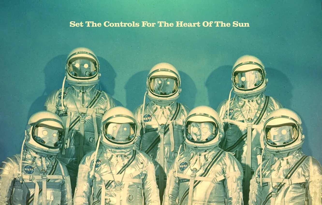 Photo wallpaper text, style, creative, background, blue, the inscription, astronaut, the suit