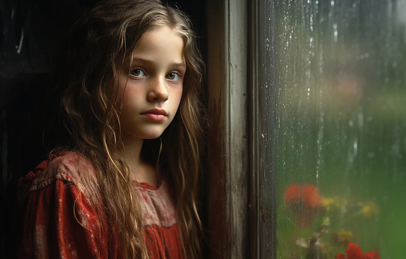 Photo wallpaper face, portrait, girl, AI art, The Art of Artificial Intelligence, neural network