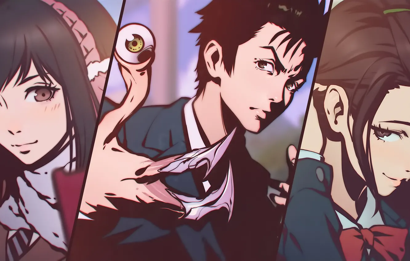 Photo wallpaper girl, collage, guy, Kiseijuu: Sei No Kakuritsu, Parasite: the doctrine of life