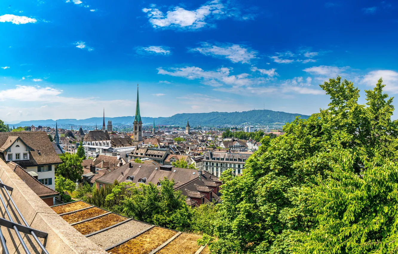 Photo wallpaper building, Switzerland, Zurich