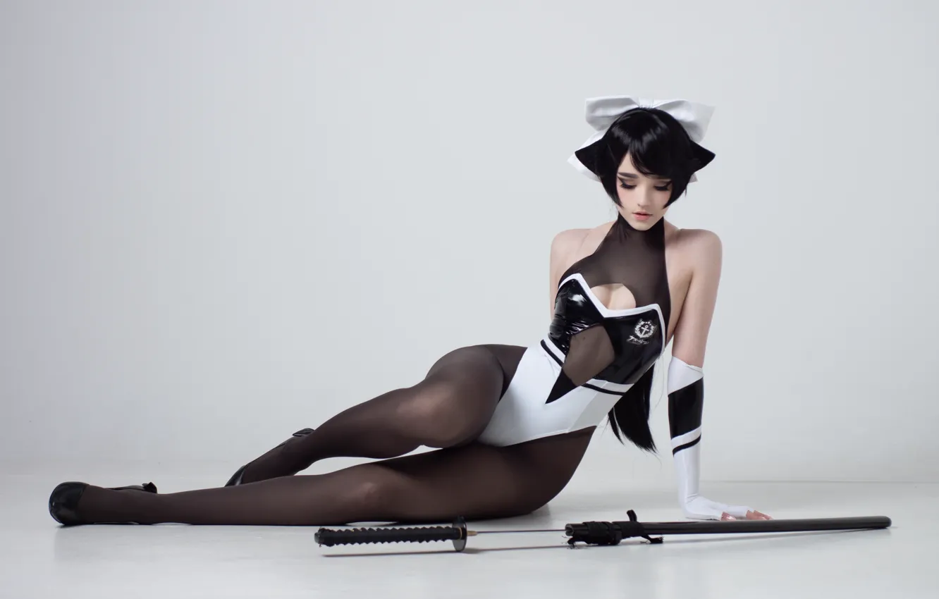 Photo wallpaper model, women, cosplay, Azur Lane, women indoors, video game girls, Takao (Azur Lane), Candy Balll