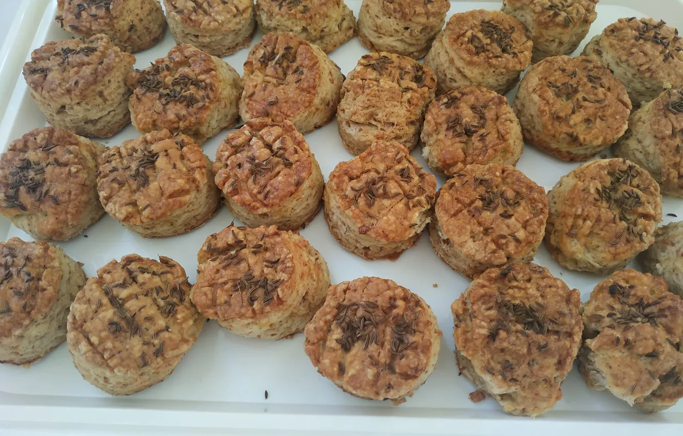 Photo wallpaper scone, caraway seed, greaves