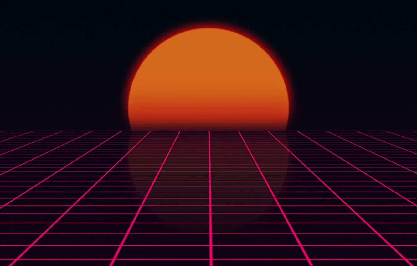 Photo wallpaper The sun, Music, Star, Background, 80s, Neon, 80's, Synth