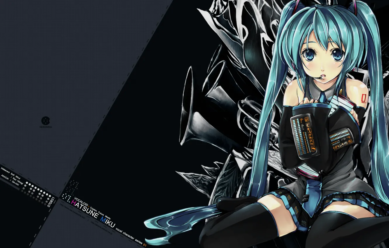 Photo wallpaper Hatsune Miku, Vocaloid, Hatsune Miku