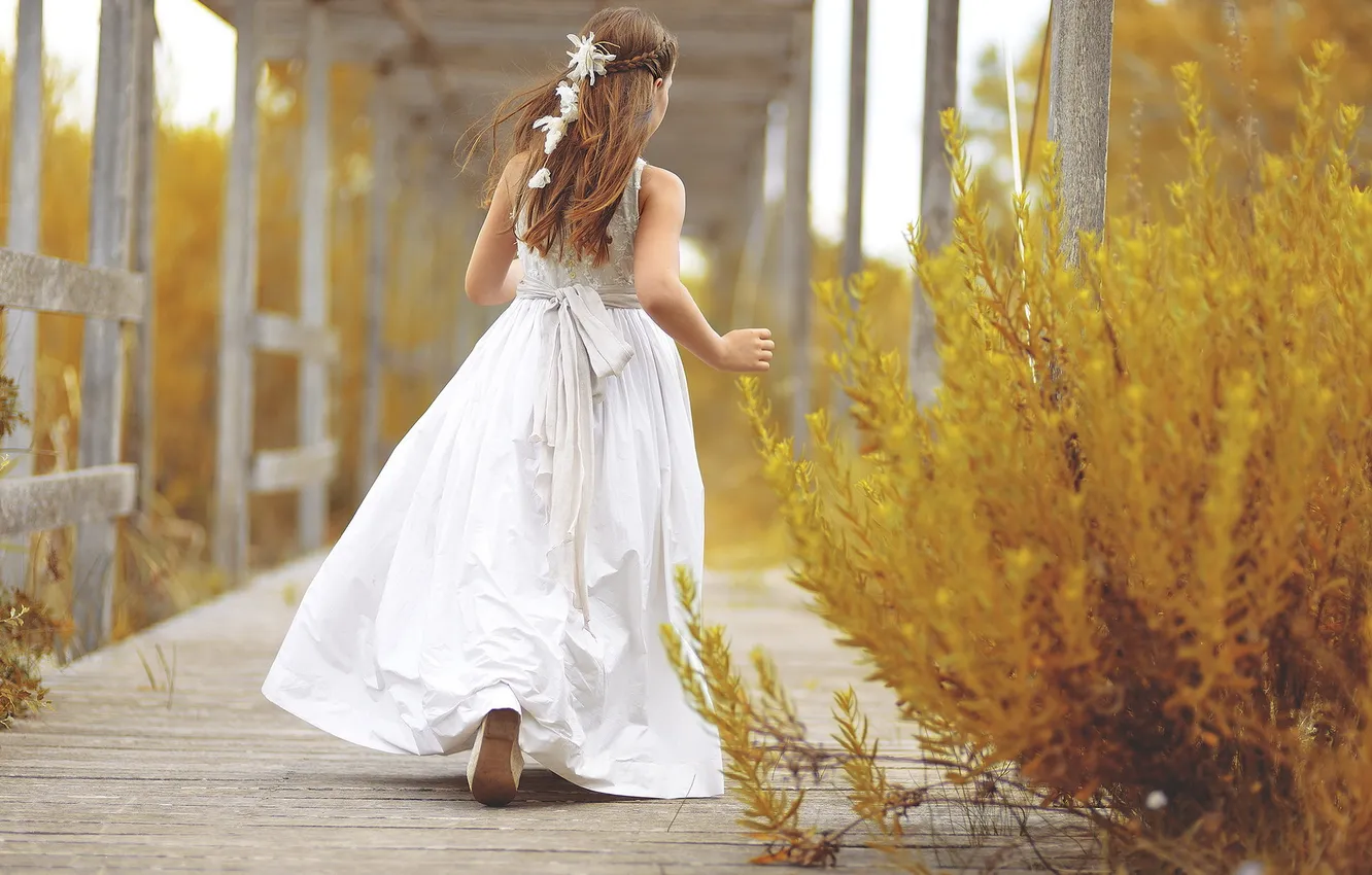 Photo wallpaper girl, nature, background