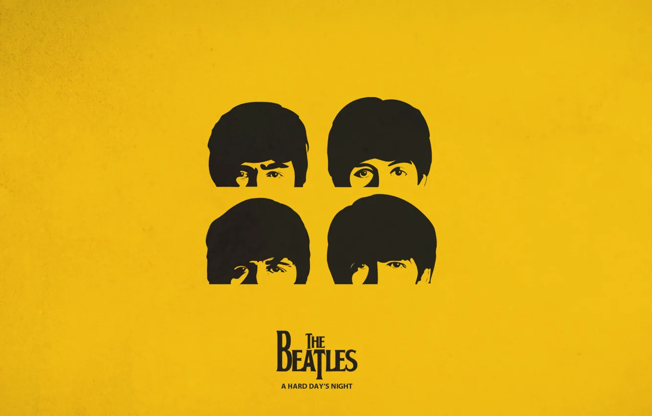 Photo wallpaper yellow, the Beatles, cover