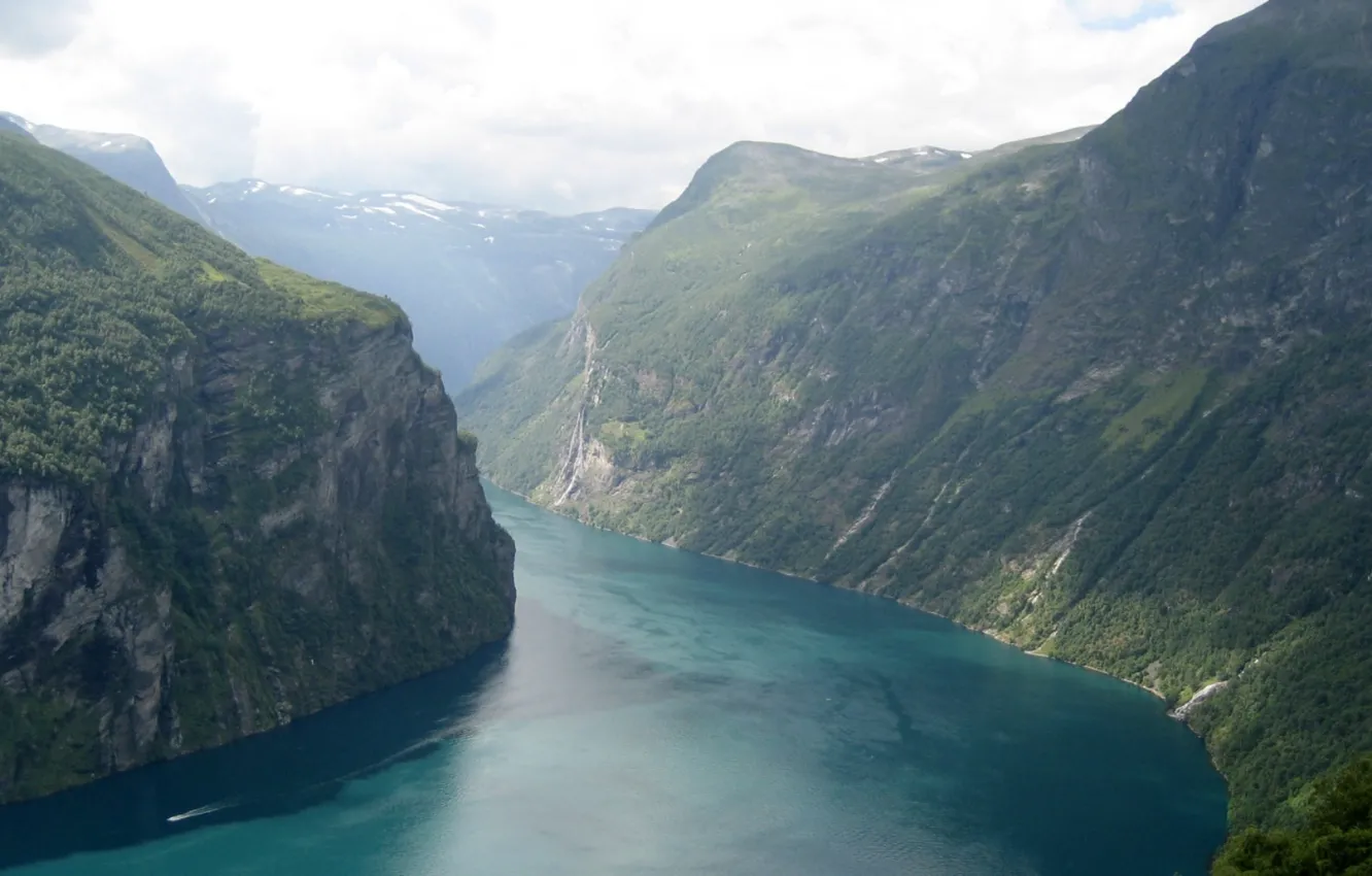 Photo wallpaper mountains, mountain river, scarce plants