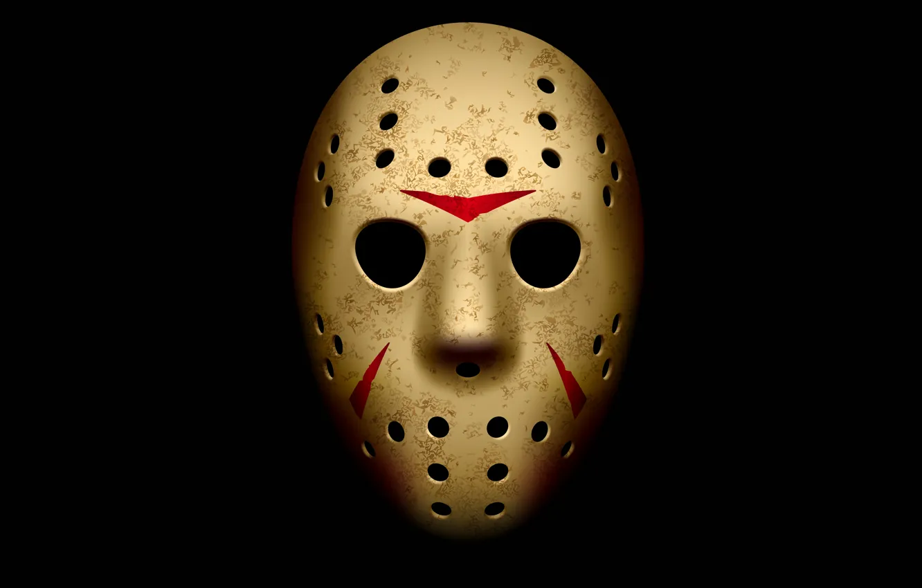 Photo wallpaper mask, Friday the 13th, Jason Voorhees, black background, Jason Voorhees, Friday the 13th