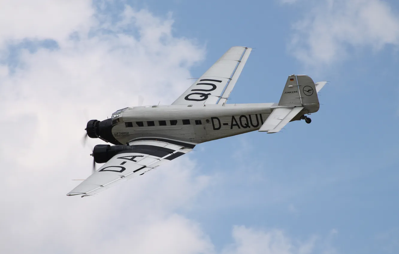 Photo wallpaper the sky, the plane, transport, Junkers Ju 52
