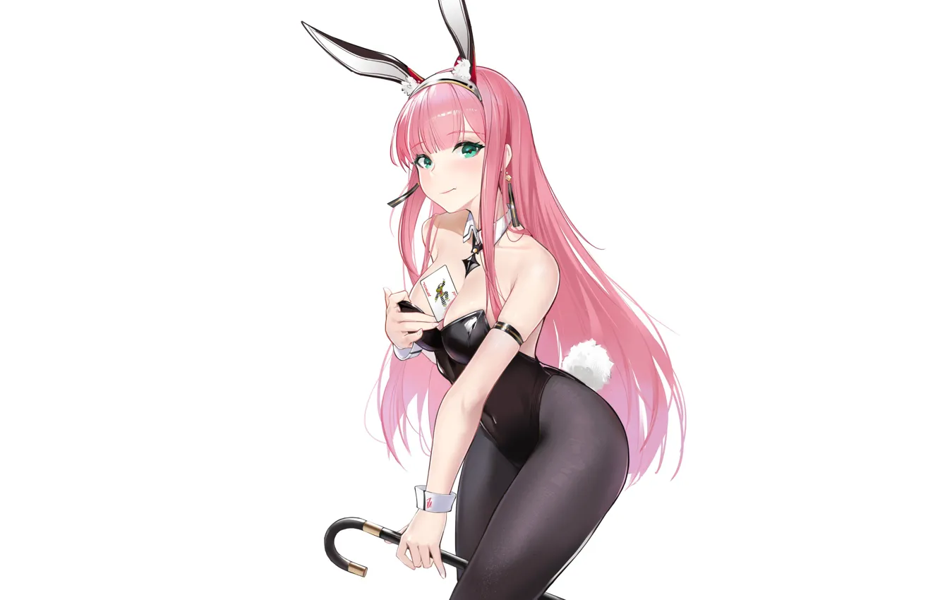 Photo wallpaper girl, hot, sexy, pink hair, anime, pretty, bunny girl, usagi
