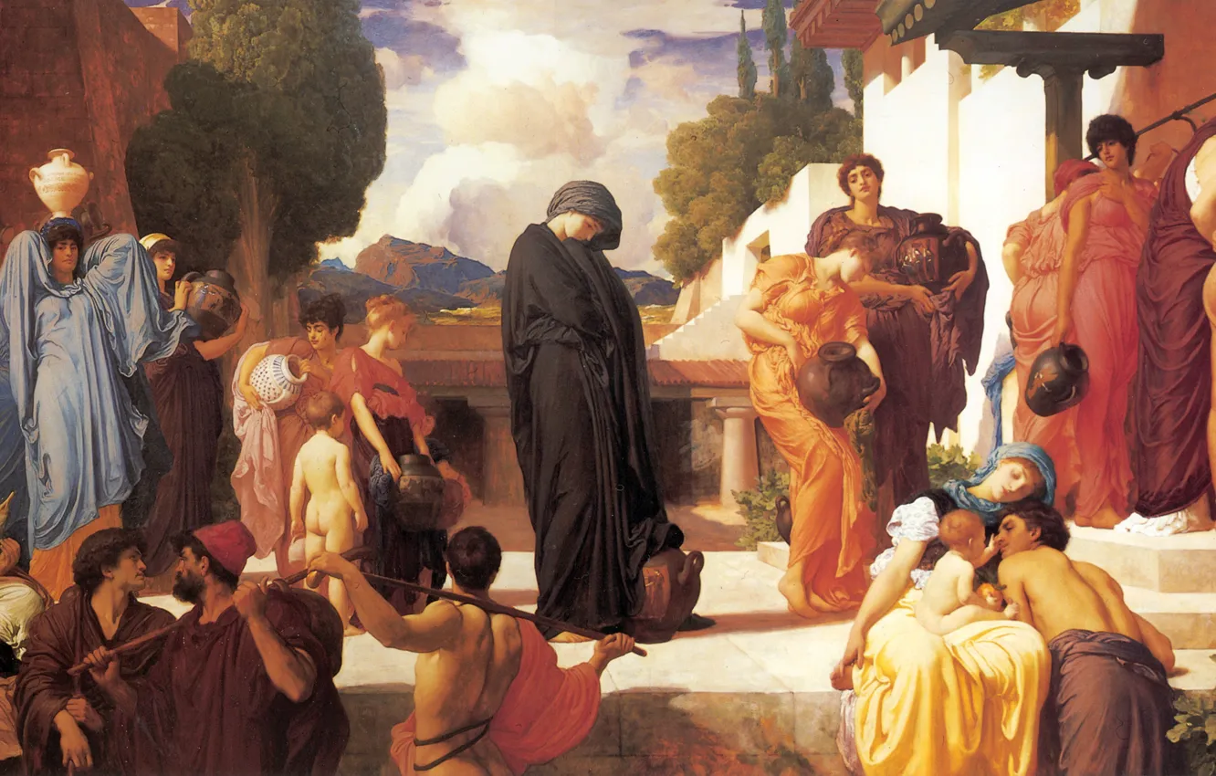 Photo wallpaper people, area, antiquity, antique, Frederic Leighton, Captive Andromache