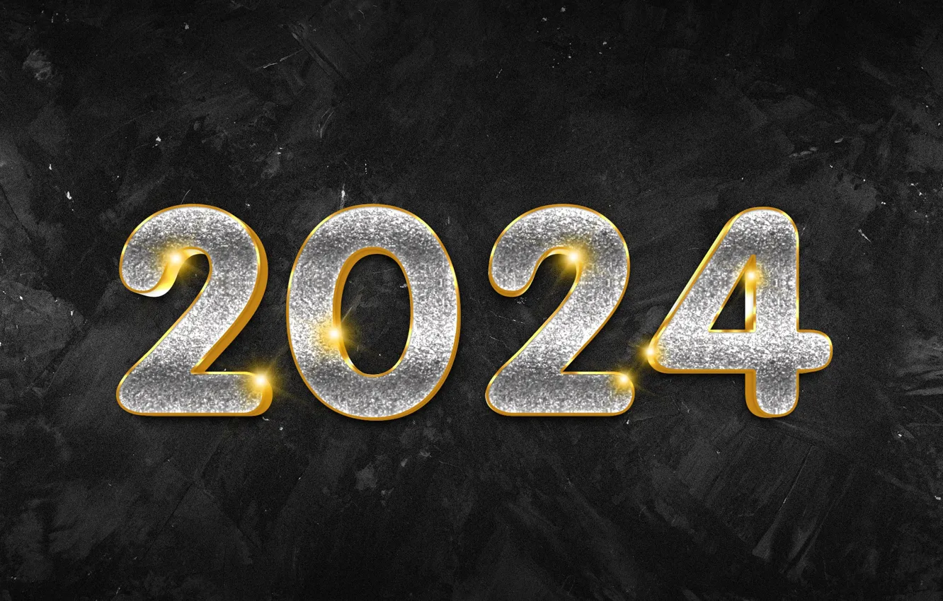 Photo wallpaper background, New Year, figures, silver, golden, new year, happy, grunge