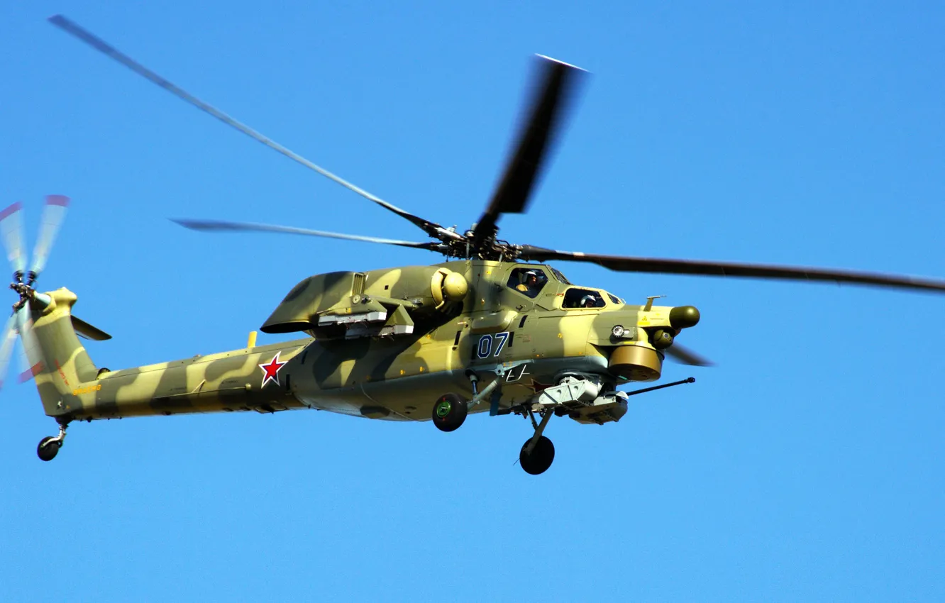 Photo wallpaper The sky, Helicopter, Army, Russia, Aviation, BBC, Mi-28N, The spoiler