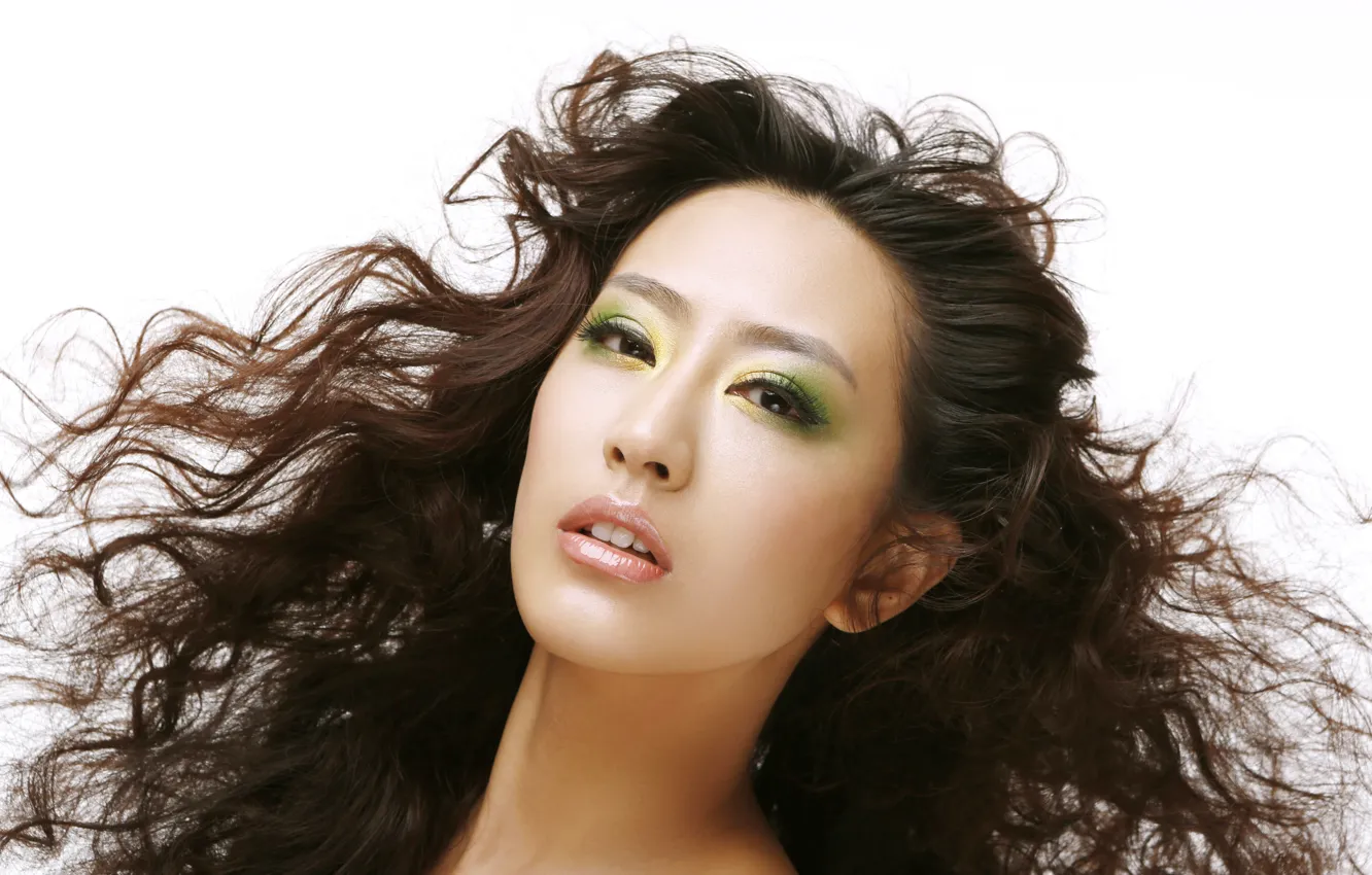 Photo wallpaper model, pretty, make up