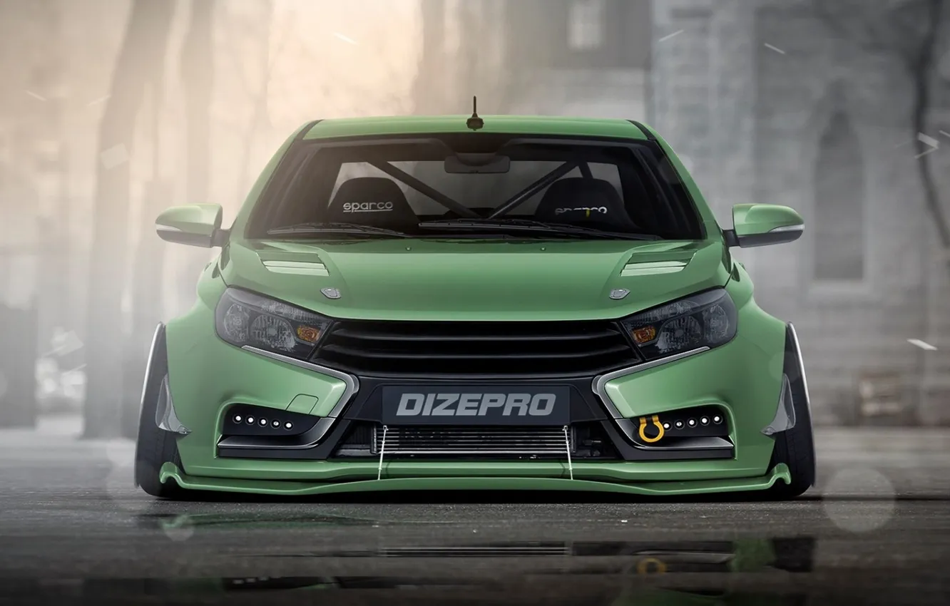 Photo wallpaper car, tuning, Lada Vesta