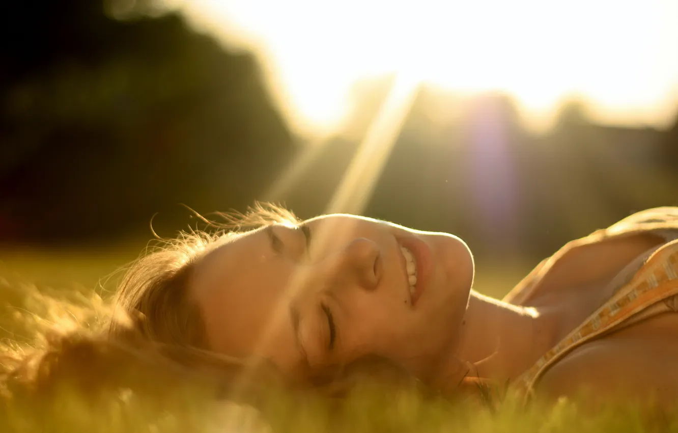 Photo wallpaper summer, girl, light, mood