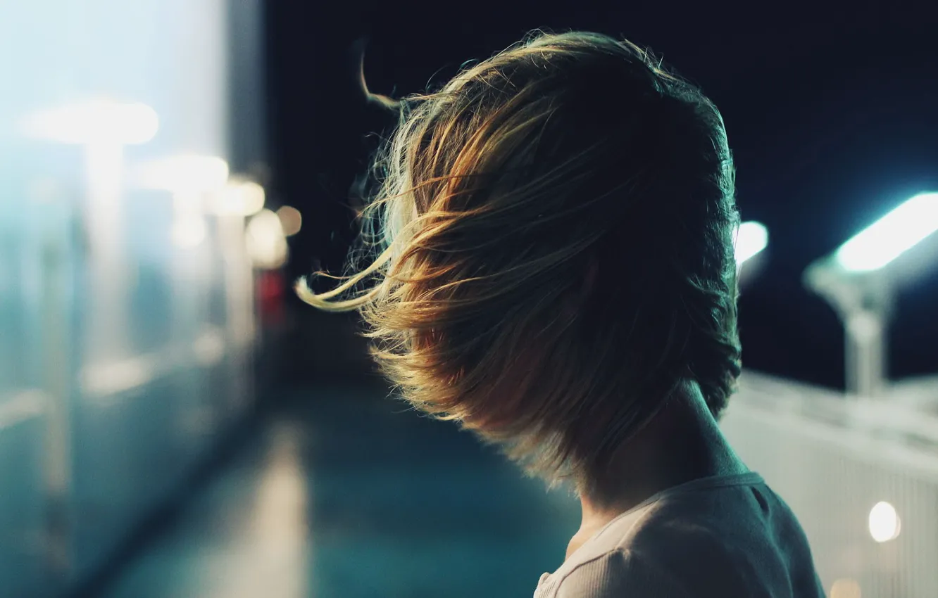 Photo wallpaper girl, light, photo, hair