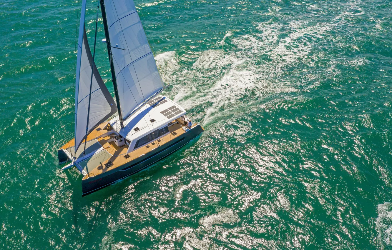 Photo wallpaper sail, aluminum, catamaran, aluminum, the, Catamaran, Aluminium, Explocat 52