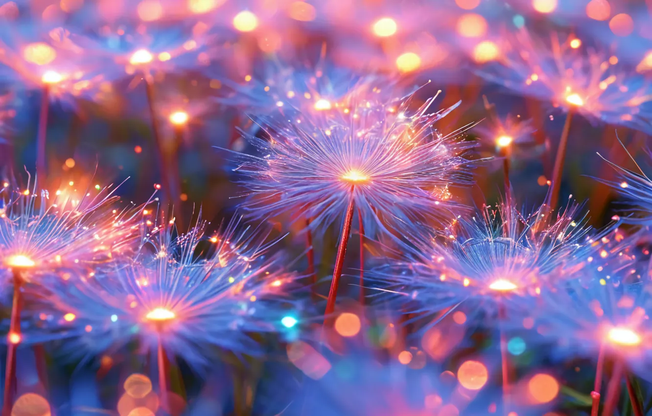 Photo wallpaper dandelion, AI ART