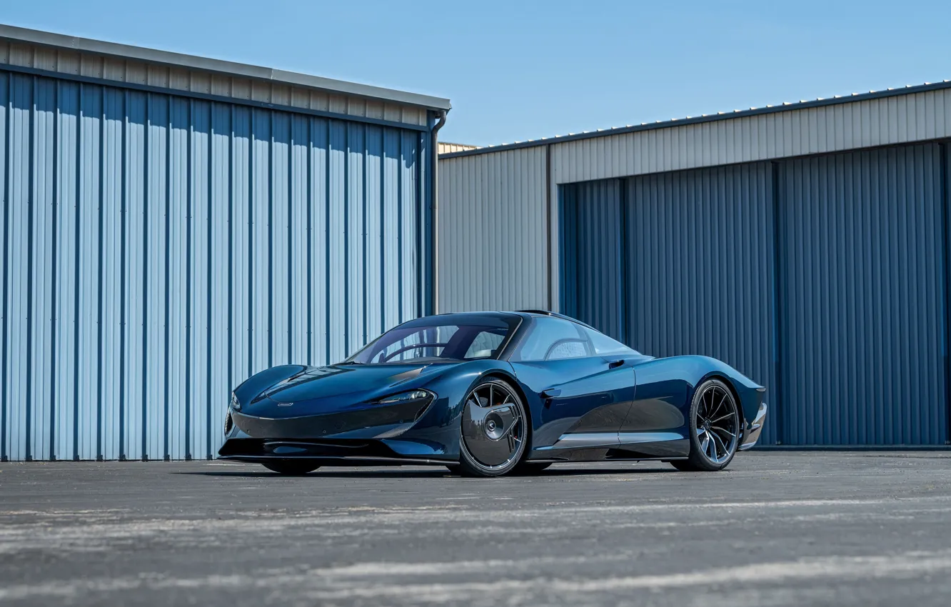 Photo wallpaper car, McLaren, blue, perfect, Speedtail, McLaren Speedtail