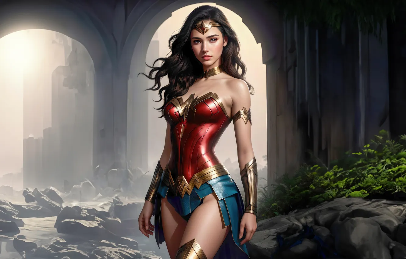 Photo wallpaper radiant, woman, warrior, Wonder