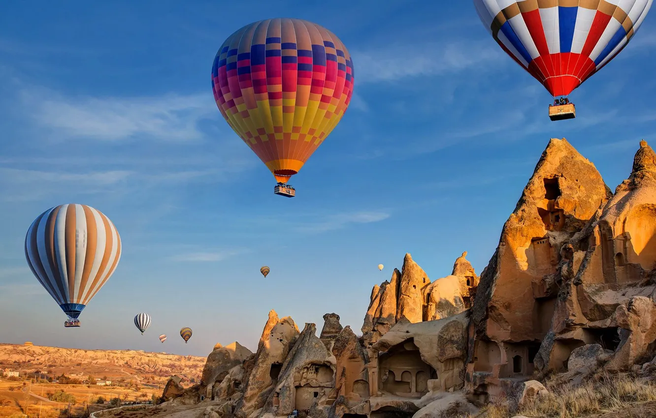 Photo wallpaper rocks, balls, structure