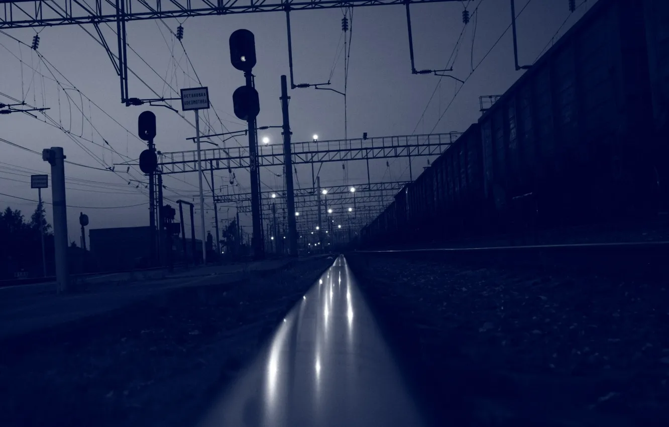 Photo wallpaper road, iron, journey