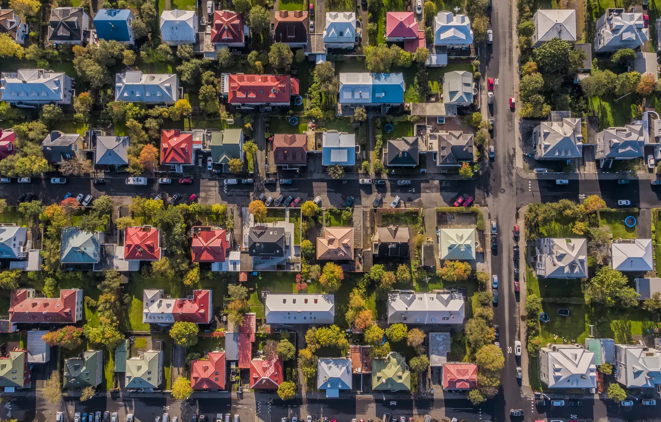 Photo wallpaper city, housing, urbanization