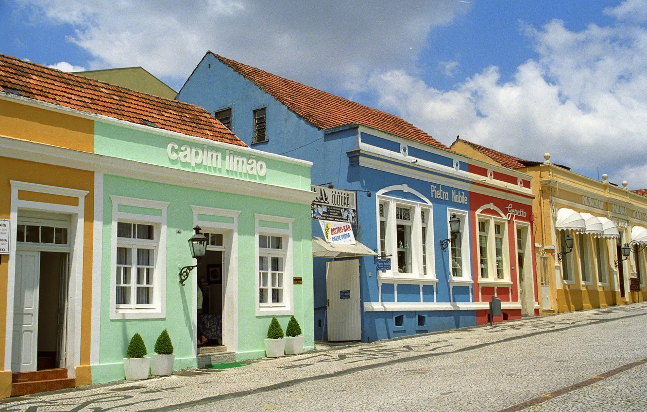 Photo wallpaper street, home, Brazil, Curitiba