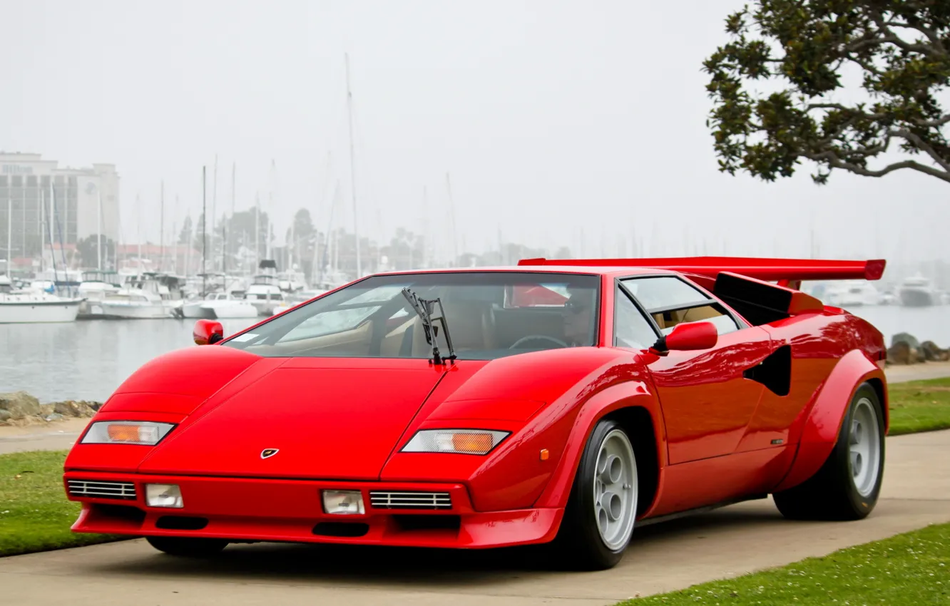 Photo wallpaper Lamborghini Countach, Quattrovalvole, 1985–89, LP5000