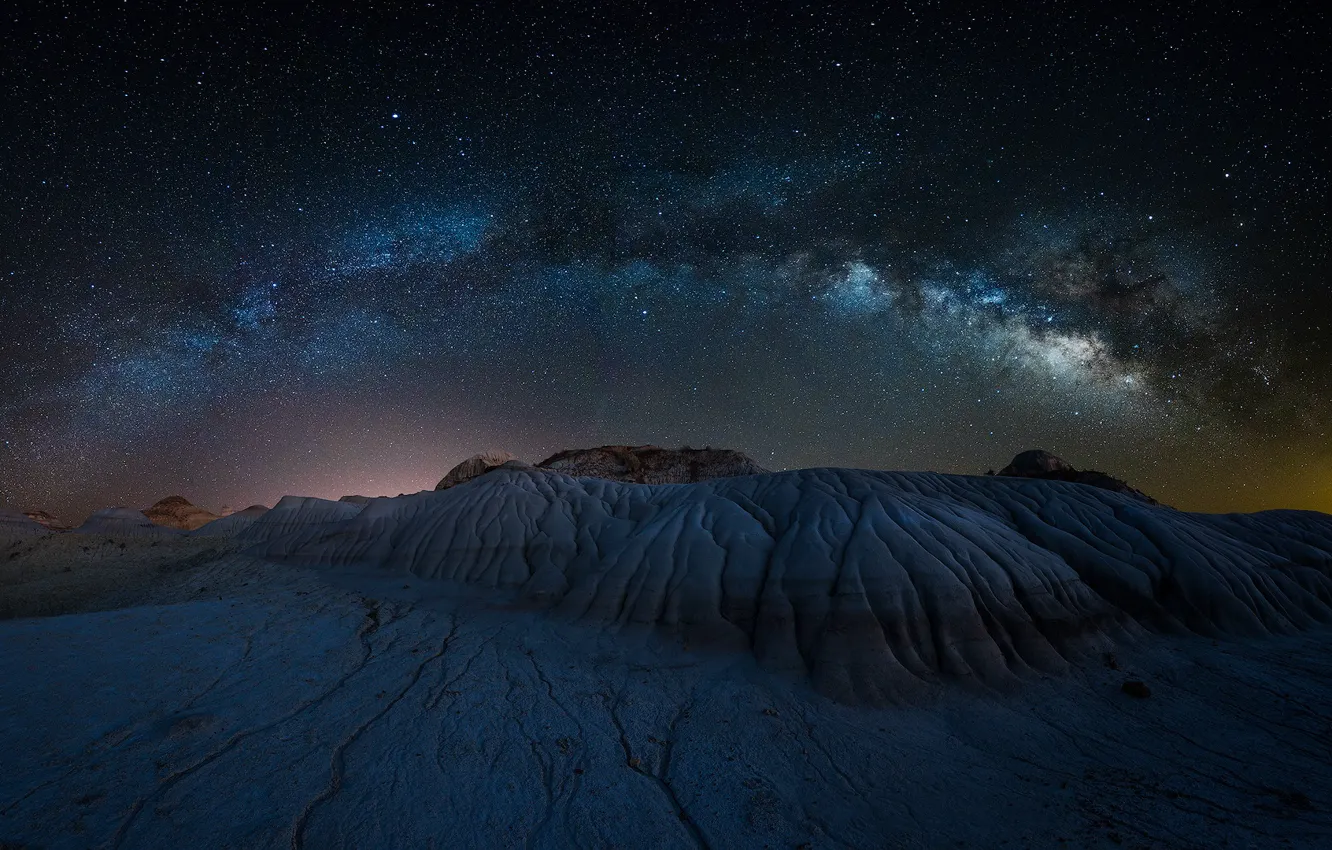 Photo wallpaper mountains, stars, The Milky Way, mountains, stars, Milky Way, Jason Ma