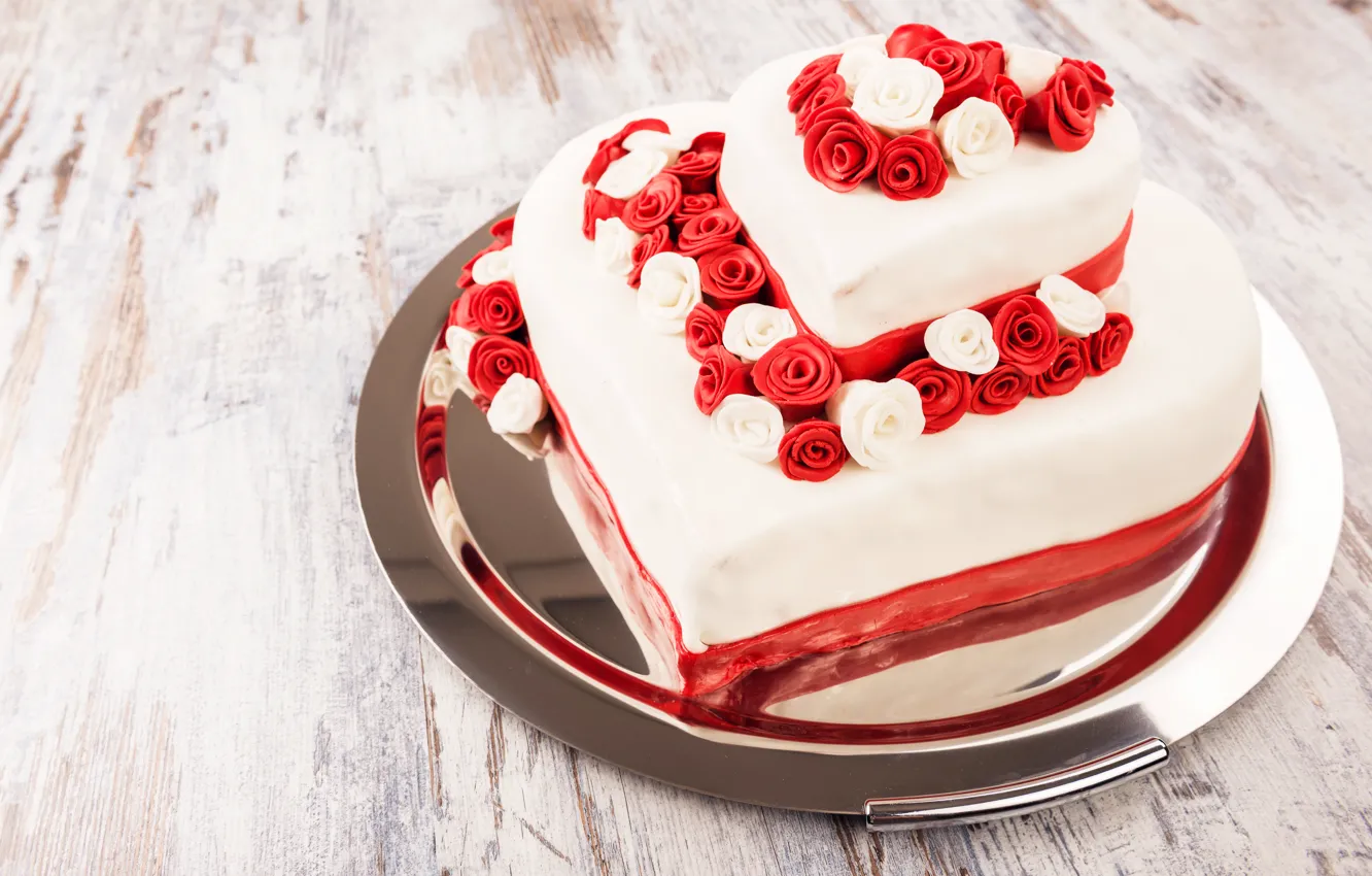 Photo wallpaper cake, dessert, sweet, glaze, roses, cakes