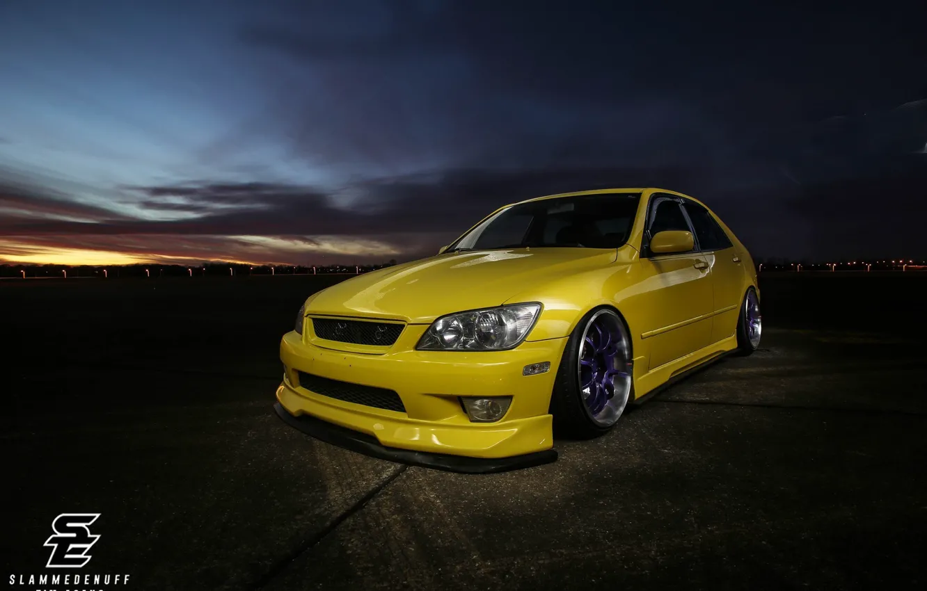 Photo wallpaper Lexus, Japan, Toyota, tuning, Racing, night, Turbo, low