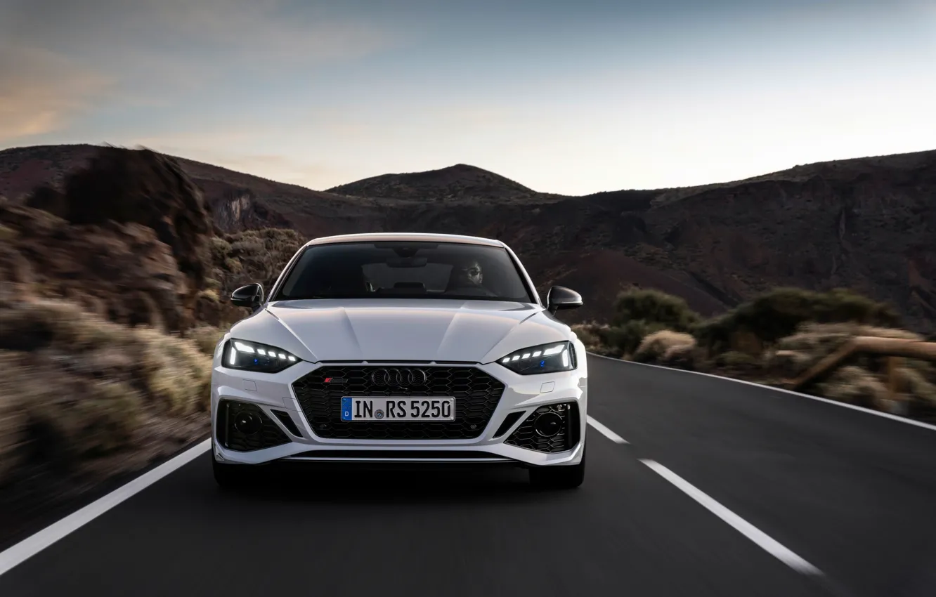 Photo wallpaper road, Audi, front view, RS5, Sportback, RS 5, 2020
