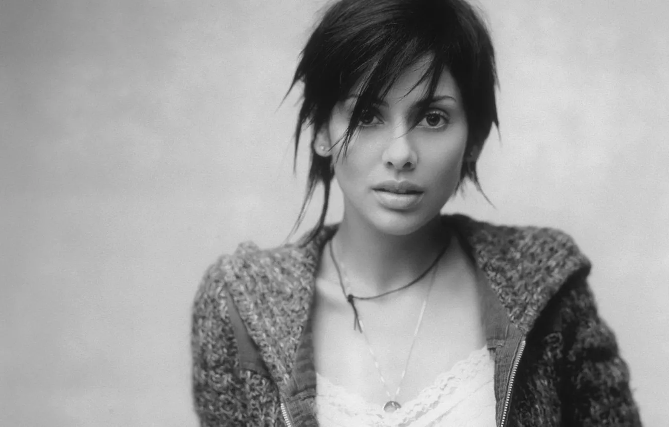 Photo wallpaper girl, black and white, singer, Natalie Imbruglia, Natalia Imbrulia