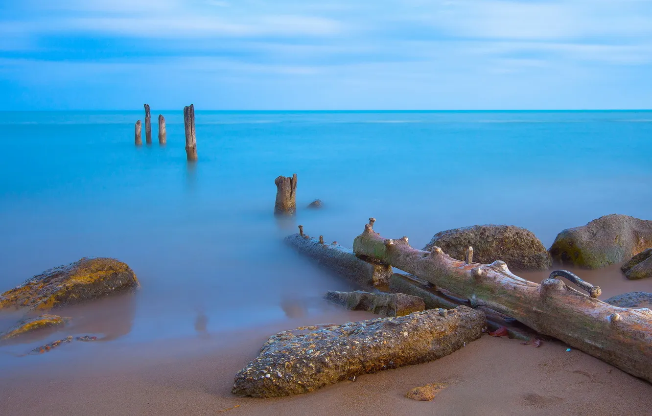 Photo wallpaper sea, landscape, shore