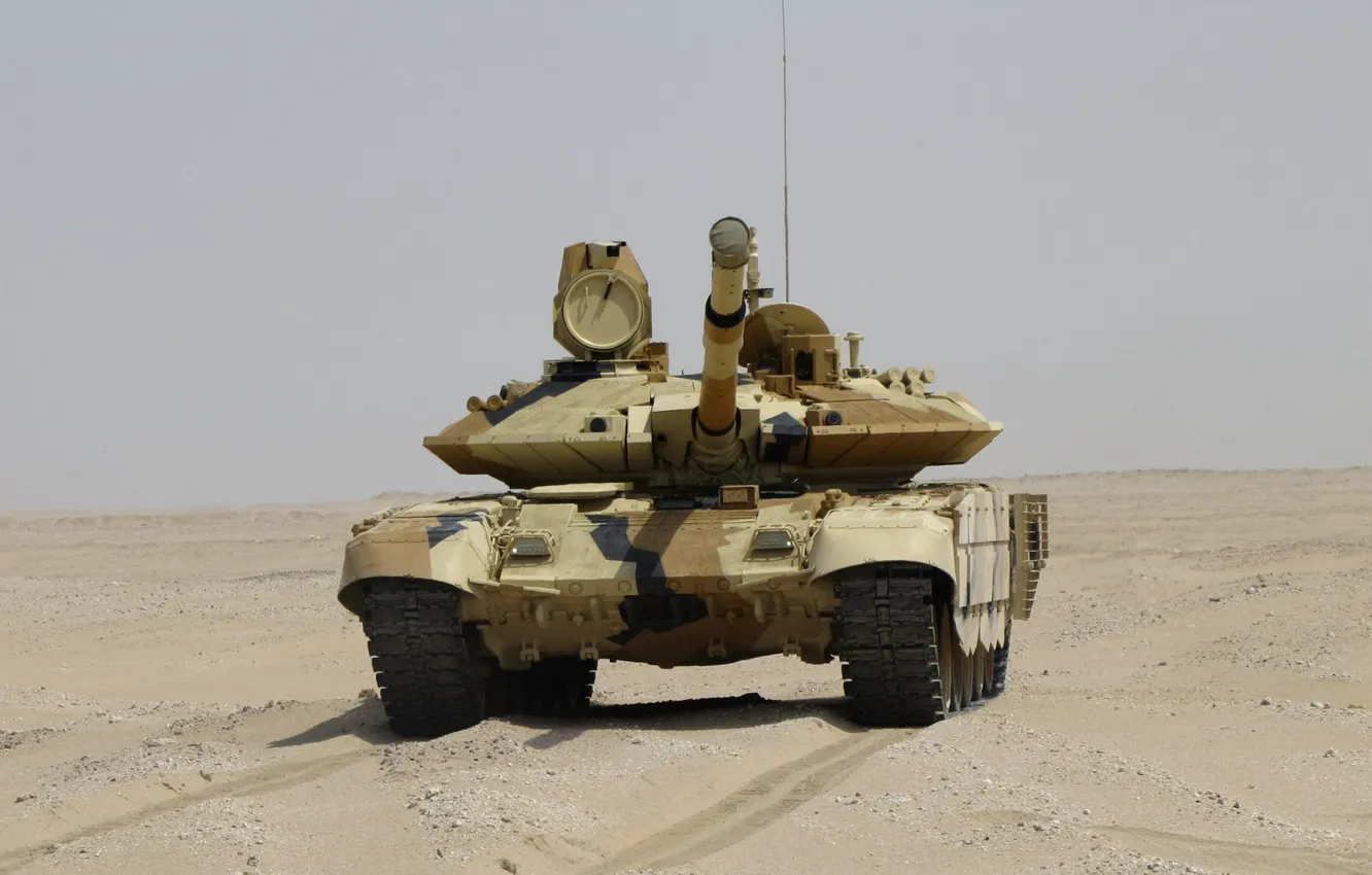 Photo wallpaper sand, tank, armor, MBT, Breakthrough, T-90 MS, UVZ, Russian weapons