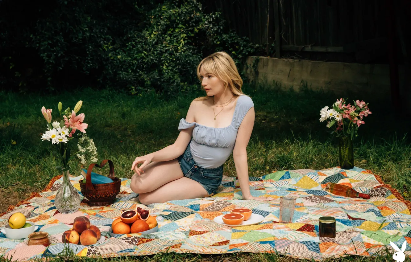 Photo wallpaper pose, model, shorts, portrait, playboy, makeup, Mike, figure