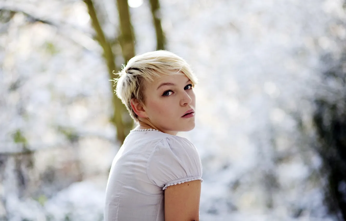 Photo wallpaper look, girl, portrait