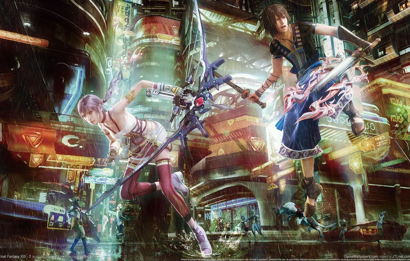 Photo wallpaper battle, Final Fantasy, Final Fantasy, Final Fantasy XIII-2, XIII-2
